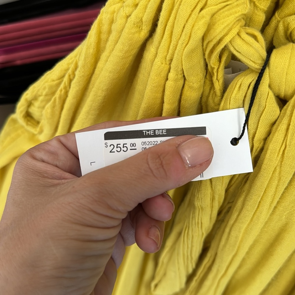 NWT LINEN COTTON YELLOW MAXI DRESS by VELVET - Picture 6 of 7